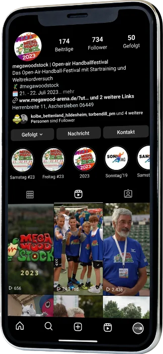 Betreuung Handball Event megawoodstock Social Media Marketing
